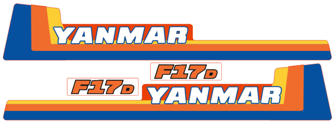 Adhesivos capo conjunto Yanmar F17