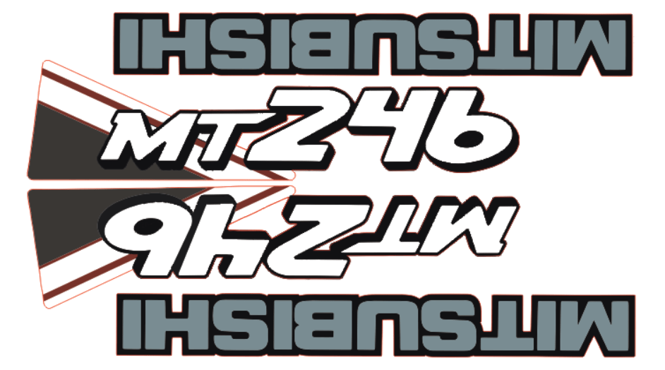 Adhesivos capo conjunto Mitsubishi MT246