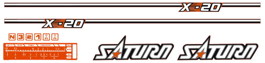 Adhesivos capo conjunto Kubota Satrun X-20