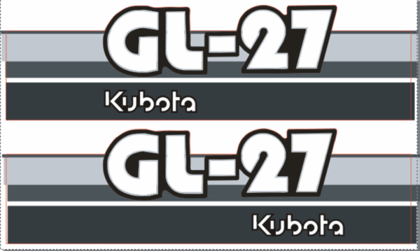 Adhesivos capo conjunto Kubota GL27