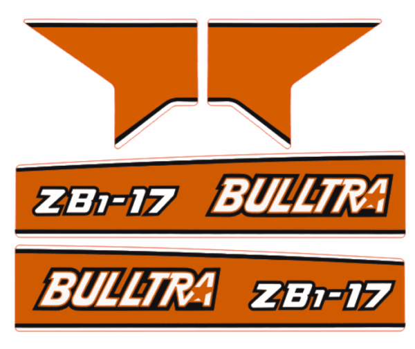 Adhesivos capo conjunto Kubota Bulltra B1-17