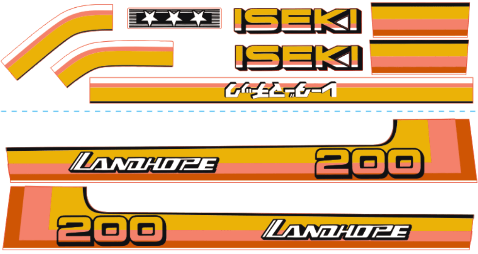 Adhesivos capo conjunto Iseki Landhope TU200