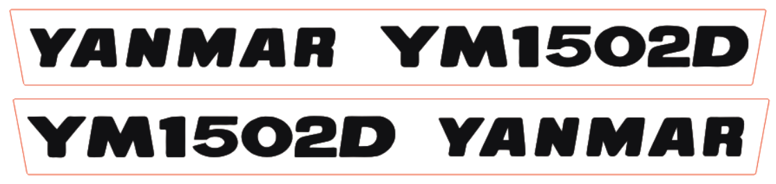 Adhesivos capo conjunto Yanmar YM1502