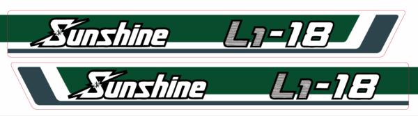 Adhesivos capo conjunto Kubota Sunshine L1-18