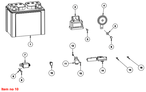 Fusible principal 60A Captain, Startrac, Cub Cadet, Kioti Airman, Etc., - Imagen 3