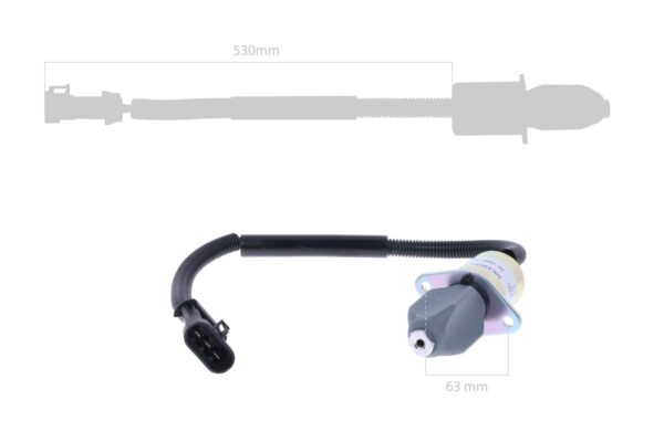 Detener el solenoide Kubota V2203 - Imagen 2