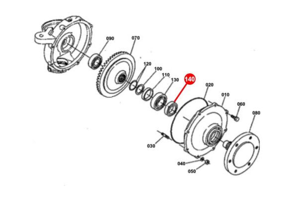 Retén puente trasero 4WD / PTO retén del eje Kubota L, L1, tipos M - Imagen 5