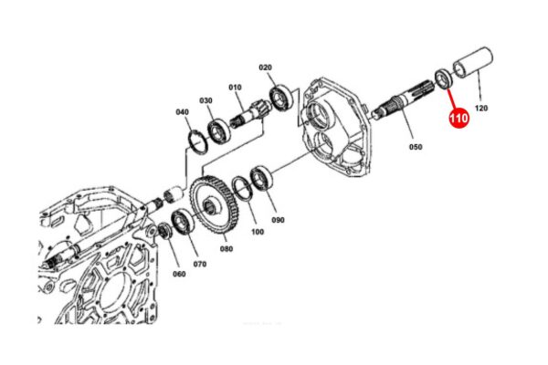 Retén puente trasero 4WD / PTO retén del eje Kubota L, L1, tipos M - Imagen 6