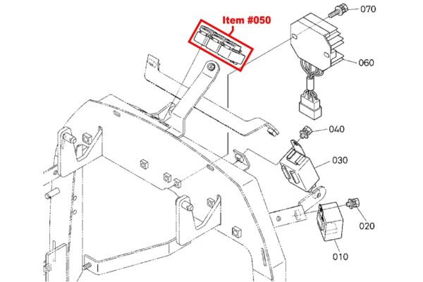 Relé de arranque Kubota B, K, KX, L, LA, LM, LX, M, MX, R, STV, SVL, TL, U-tipos - Imagen 3