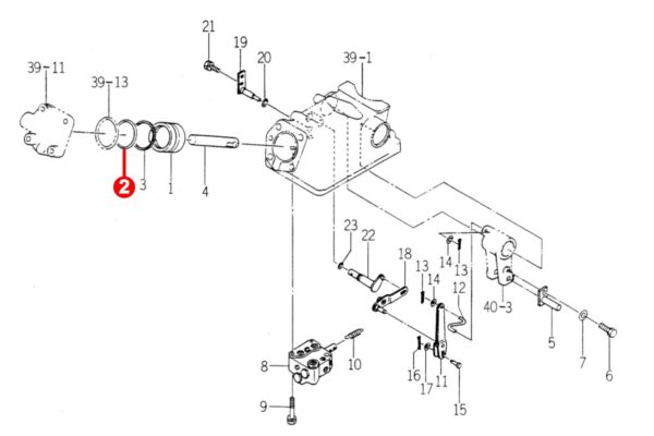 Cilindro de elevación de junta tórica Iseki TE, TF, TM, TS, TU-Types, 2120, 2125, 3015, 3020, Bolens G212, G214, Massey Ferguson 1205, 1215, - Imagen 4