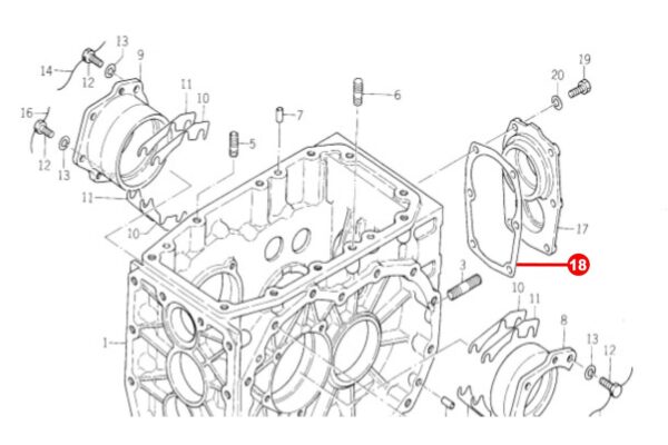 Junta de la tapa de la toma de fuerza Iseki TE3210, Bolens G212, G214 - Imagen 2