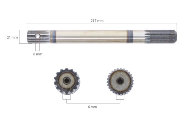 Eje de transmisión 4WD Kubota B1550, B5200, B6000, B6100, B6200, B7200 - Imagen 2