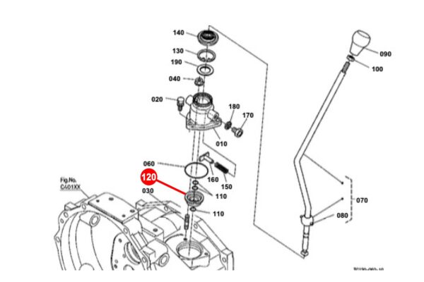 Palanca de cambios de goma de estanqueidad PTO Kubota GL, L, M, Hinomoto NX - Imagen 5