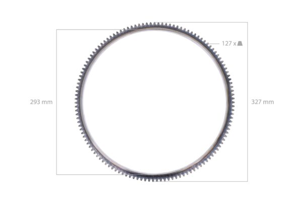 Corona de arranque Z=127 Yanmar 3TNE84/88, 4TNE84/88, 3TNV84/88, 4TNV84/88, Komatsu, Yanmar Marine, etc., - Imagen 2