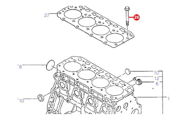 Tornillo de cabeza cilíndrica Yanmar - Imagen 3