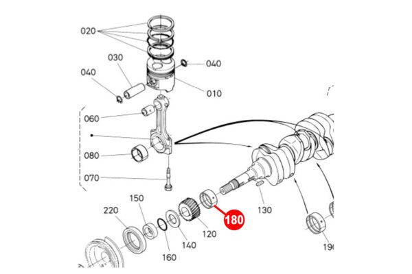 Cojinete del cigüeñal STD 52mm Kubota DIV. Tipos de motor de 2, 3, 4, 5, 6 cilindros - Imagen 4