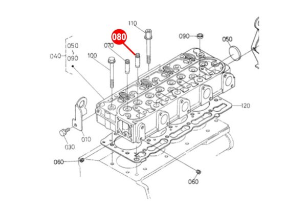 Guia de valvula (escape) Kubota D905, D1105, D1105, E75N, E75NB3, EA300, V3300, - Imagen 5