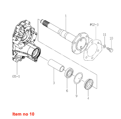 Perno de rueda Iseki (Trasero) TA, TF, TG, TH, TK, TLE, TM, TU, Massey Ferguson,