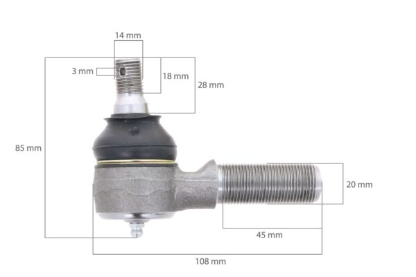 Rotula de direccion izquierda Kubota L-, L1-Types - Imagen 2