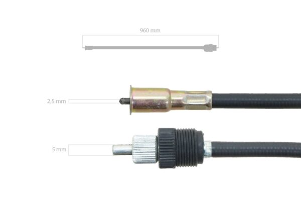 Cables Cuentahoras  960mm Kubota L175, L225, L1500, L2000, L2200, Zen Noh ZL1500, ZL2000, ZL2200 - Imagen 2