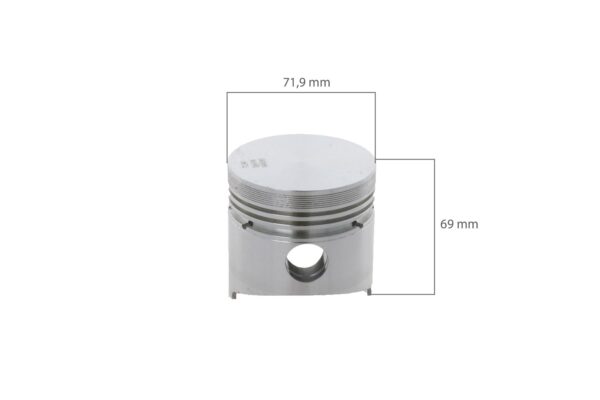 Pistón Yanmar 69mm YM169, YM180, YM186, YM187, YM1401, YM1410, YM1502, YM1510, F15 - Imagen 2