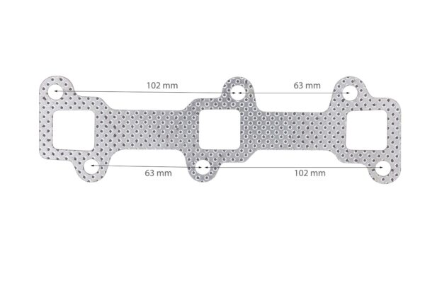 Silenciador Junta Mitsubishi MVL3E, L3A, L3C, L3E, L3E2, Captain, Startrac, Etc - Imagen 2