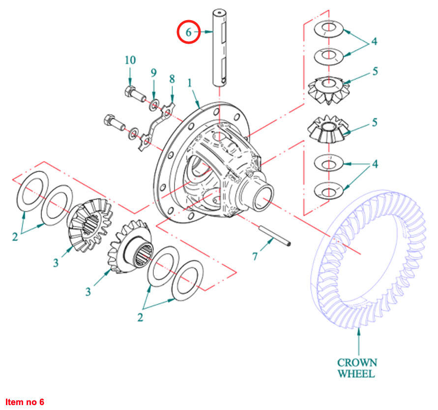 Eje diferencial (trasero) Captain 273, Startrac 273,