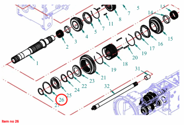 Anillo de fijación para cojinete 6308N + 6406N, Captain 273, Startrac 273, - Imagen 2