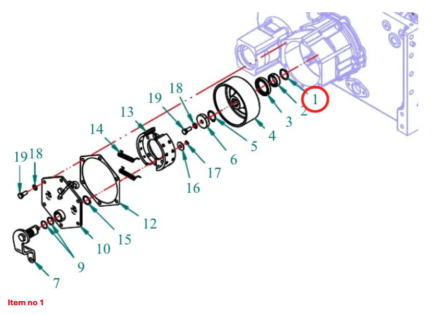 Anillo Ø25xØ3mm para tambor del freno Captain 200DI, 250DI, 260, 273, 280, 280DX, (old Version)