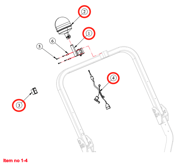 Luz omnidireccional (colocar) 12V Captain, Startrac, Antonio Carraro, Agritech,