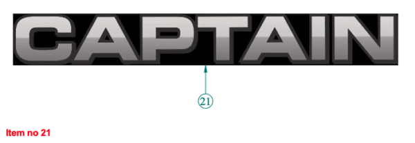 Calcomanías 3D para capota Captain, - Imagen 2