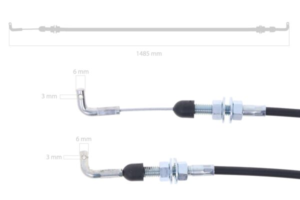 Cable del acelerador manual Iseki Sial, TF-Types, 3125, 3130, Massey Ferguson 1210, 1220, 1230 - Imagen 2