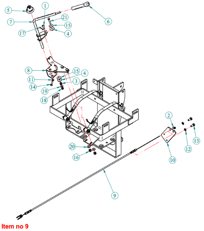 Cable del acelerador manual Captain 263H, Startrac 26H, 263H, Antonio Carraro 26H,