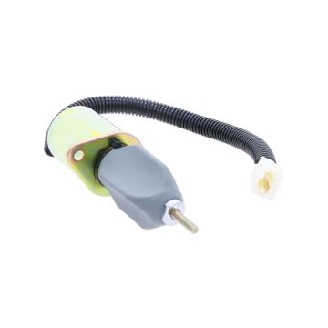 Detener el solenoide 12 volt Yanmar 3TN75, 3TNC78, 3TNC80, 4TNC88, 4TNE94, 4TNE98, 4TNE106, B22, B27-2, B50-2, F180, F220, Gehl 602, 652, 802, SL7600, SL7800, Etc.,