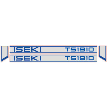 Adhesivos capo conjunto Iseki TS1910 Azul-Blanco