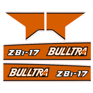 Adhesivos capo conjunto Kubota Bulltra B1-17