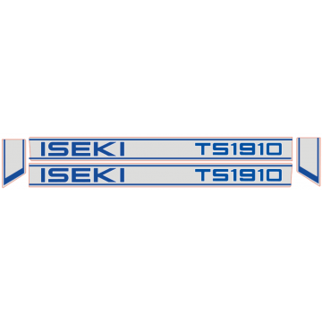 Adhesivos capo conjunto Iseki TS1910 Azul-Blanco