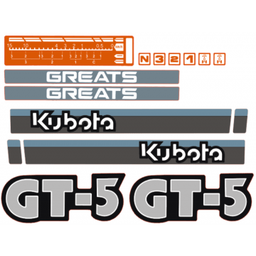 Adhesivos capo conjunto Kubota GT5
