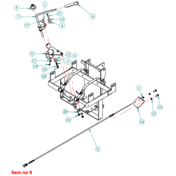 Cable del acelerador manual Captain 263H, Startrac 26H, 263H, Antonio Carraro 26H, 